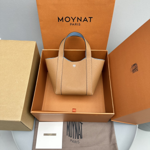 Moynat Small Duo BB Tote Bag Brown Calf Leather Moynat Small Duo BB Tote Bag Brown Calf Leather