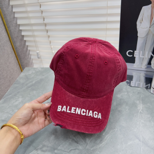 Balenciaga Logo Printed Canvas Baseball Cap Hat Burgundy Balenciaga Logo Printed Canvas Baseball Cap Hat Burgundy