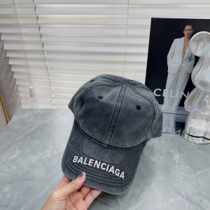 Balenciaga Logo Printed Canvas Baseball Cap Hat Gray Balenciaga Logo Printed Canvas Baseball Cap Hat Gray