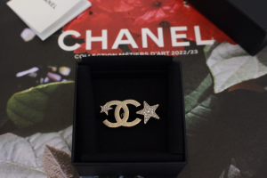 Chanel CC Logo Crystal Star Rings