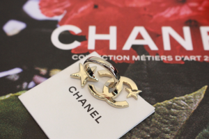 Chanel CC Logo Crystal Star Rings