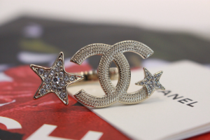 Chanel CC Logo Crystal Star Rings