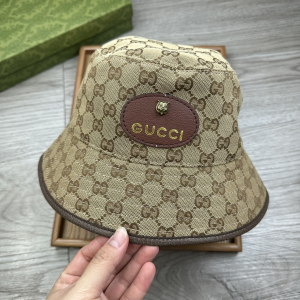 Gucci Beige GG Canvas Bucket Hat