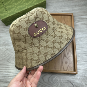 Gucci Beige GG Canvas Bucket Hat