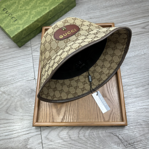 Gucci Beige GG Canvas Bucket Hat