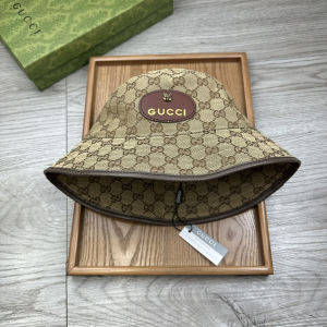 Gucci Beige GG Canvas Bucket Hat