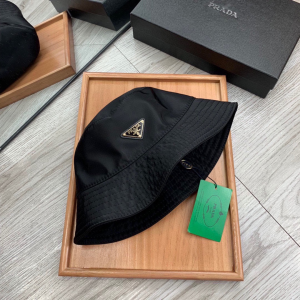 Prada Black Re Nylon Canvas Bucket Hat