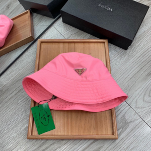 Prada Pink Re Nylon Canvas Bucket Hat