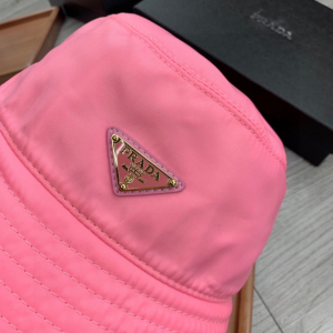 Prada Pink Re Nylon Canvas Bucket Hat