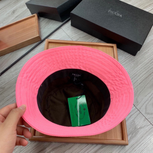 Prada Pink Re Nylon Canvas Bucket Hat