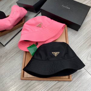 Prada Pink Re Nylon Canvas Bucket Hat