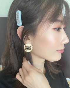Miu Miu Logo Detailed Hair Clip