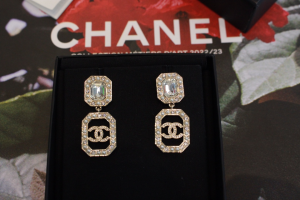 Chanel CC Logo Dro Earrings