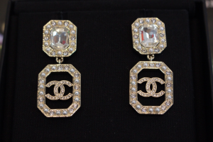 Chanel CC Logo Dro Earrings