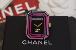 Chanel First Clock Brooch Purple