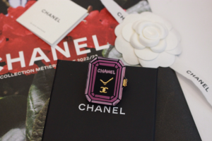 Chanel First Clock Brooch Purple