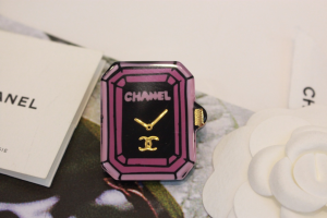 Chanel First Clock Brooch Purple