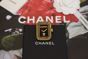 Chanel First Clock Brooch Yellow