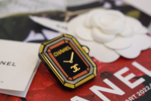 Chanel First Clock Brooch Yellow