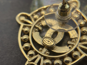 Chanel Pearl Caged CC Drop Earrings