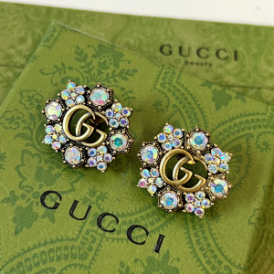 Gucci Double G Crystal Earrings