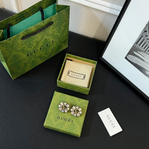 Gucci Double G Crystal Earrings