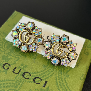 Gucci Double G Crystal Earrings