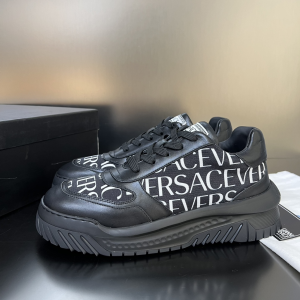 Versace Odissea Sneaker Denim Black Fabric and Leather Versace Odissea Sneaker Denim Black Fabric and Leather