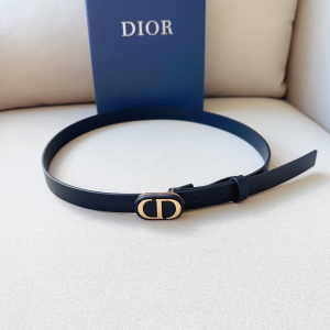 Dior Bobby 20MM Black Leather Belt