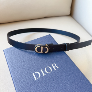 Dior Bobby 20MM Black Leather Belt