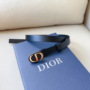 Dior Bobby 20MM Black Leather Belt