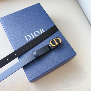 Dior Bobby 20MM Black Leather Belt