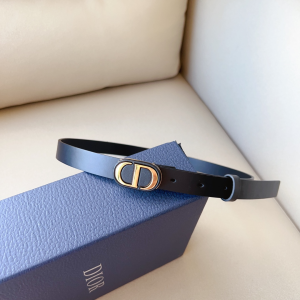 Dior Bobby 20MM Black Leather Belt