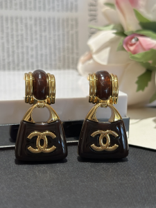 Chanel CC Logo Bag Charm Earrings