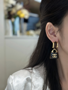 Chanel CC Logo Bag Charm Earrings