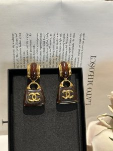 Chanel CC Logo Bag Charm Earrings