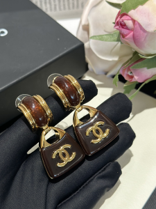 Chanel CC Logo Bag Charm Earrings