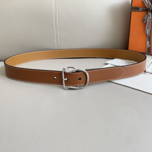 Hermes Salto Brown Leather Belt 35MM