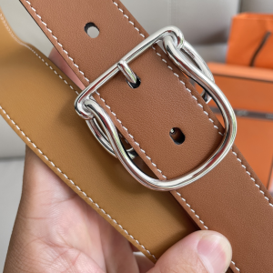 Hermes Salto Brown Leather Belt 35MM