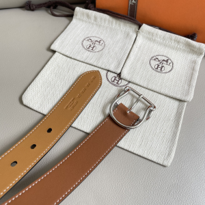 Hermes Salto Brown Leather Belt 35MM