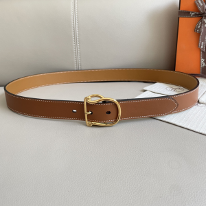 Hermes Salto Brown Leather Belt 35MM