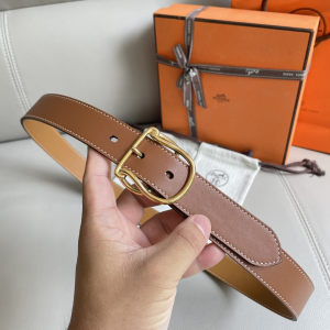 Hermes Salto Brown Leather Belt 35MM