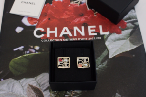 Chanel Square Multi Charm Earrings