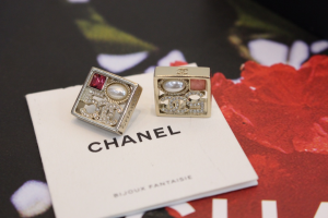 Chanel Square Multi Charm Earrings