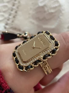 Chanel Watch Rings Gold Black