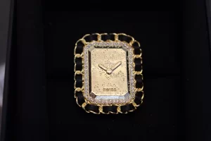 Chanel Watch Rings Gold Black