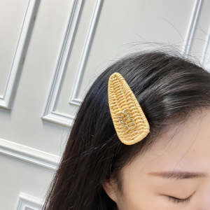 Miu Miu Raffia Hair Clip Natural