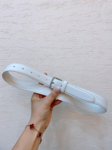 The Row Classic White Calf Leather Belt