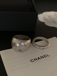 Chanel Vintage Domed Logo Rings