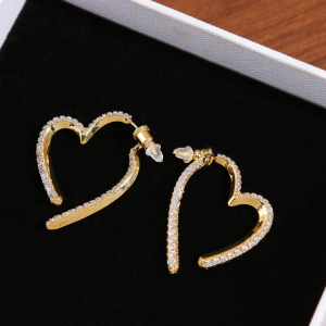 Celine Crystal Heart Earrings